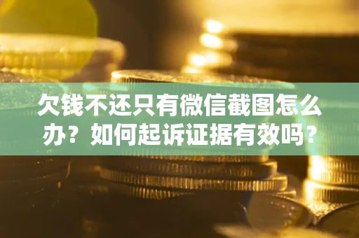 济南欠钱不还只有微信截图怎么办？如何起诉证据有效吗？