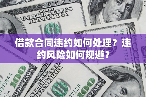 济南借款合同违约如何处理？违约风险如何规避？
