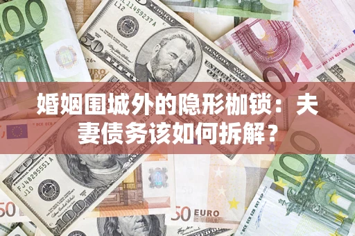 济南婚姻围城外的隐形枷锁：夫妻债务该如何拆解？